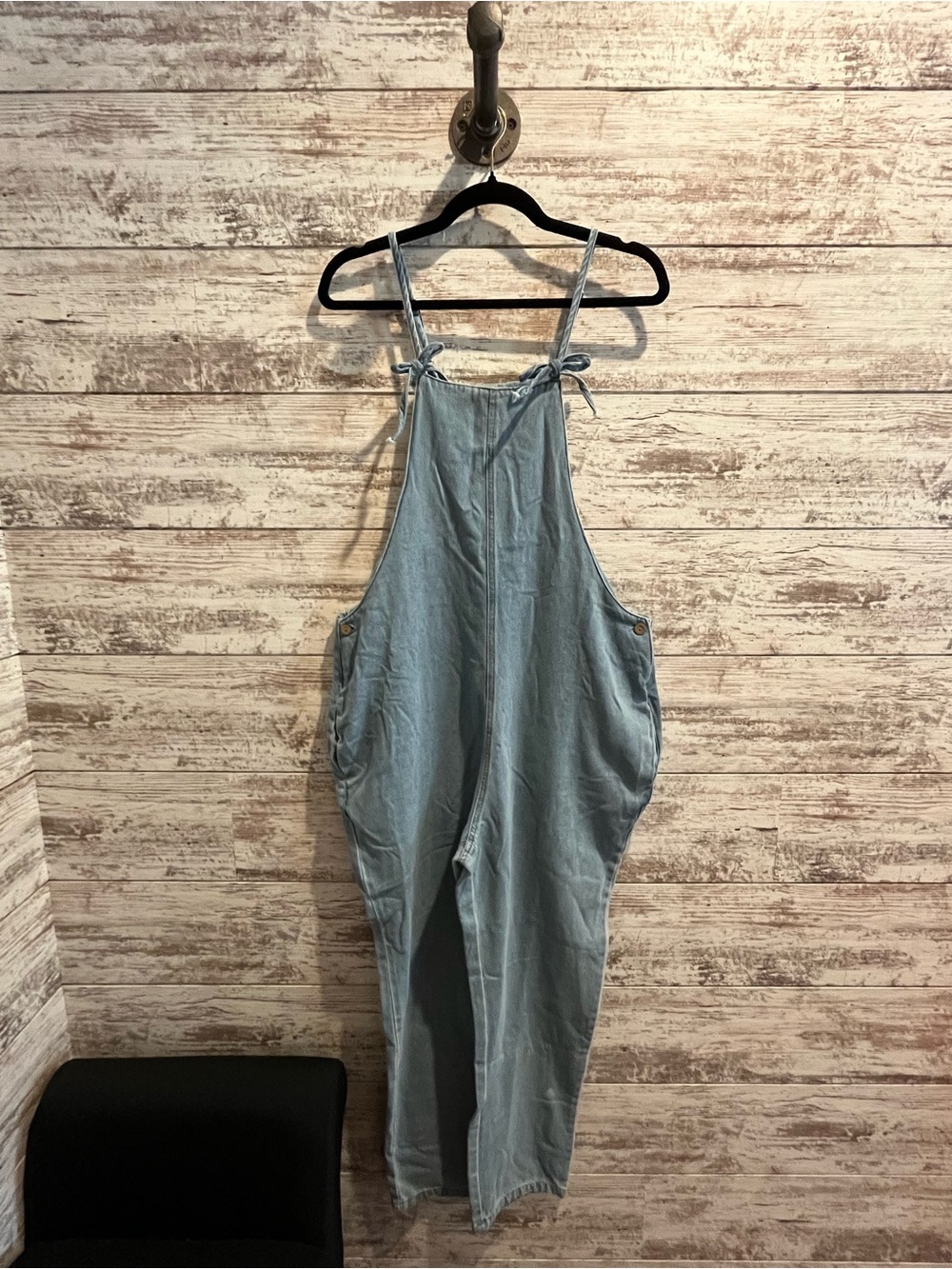 Fantastic Fawn Light Blue Denim Overalls with Tie Straps